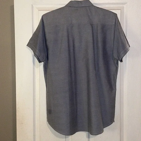 TRUTH.SUBSTANCE | Mens' short-sleeved button down shirt in grey Size Large - Picture 5 of 12
